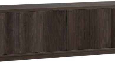 Hennhart Fluted Tv Stand Helps Keep Your Living Room Tidy