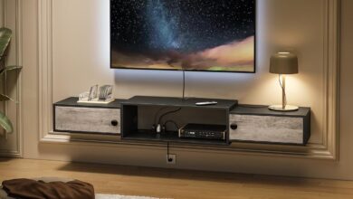 Hoobro 55 Bg11uds01 Floating Tv Stand That Frees Your Floor