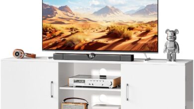 Huuger 55 Inch Tv Stand How It Fits Your Space