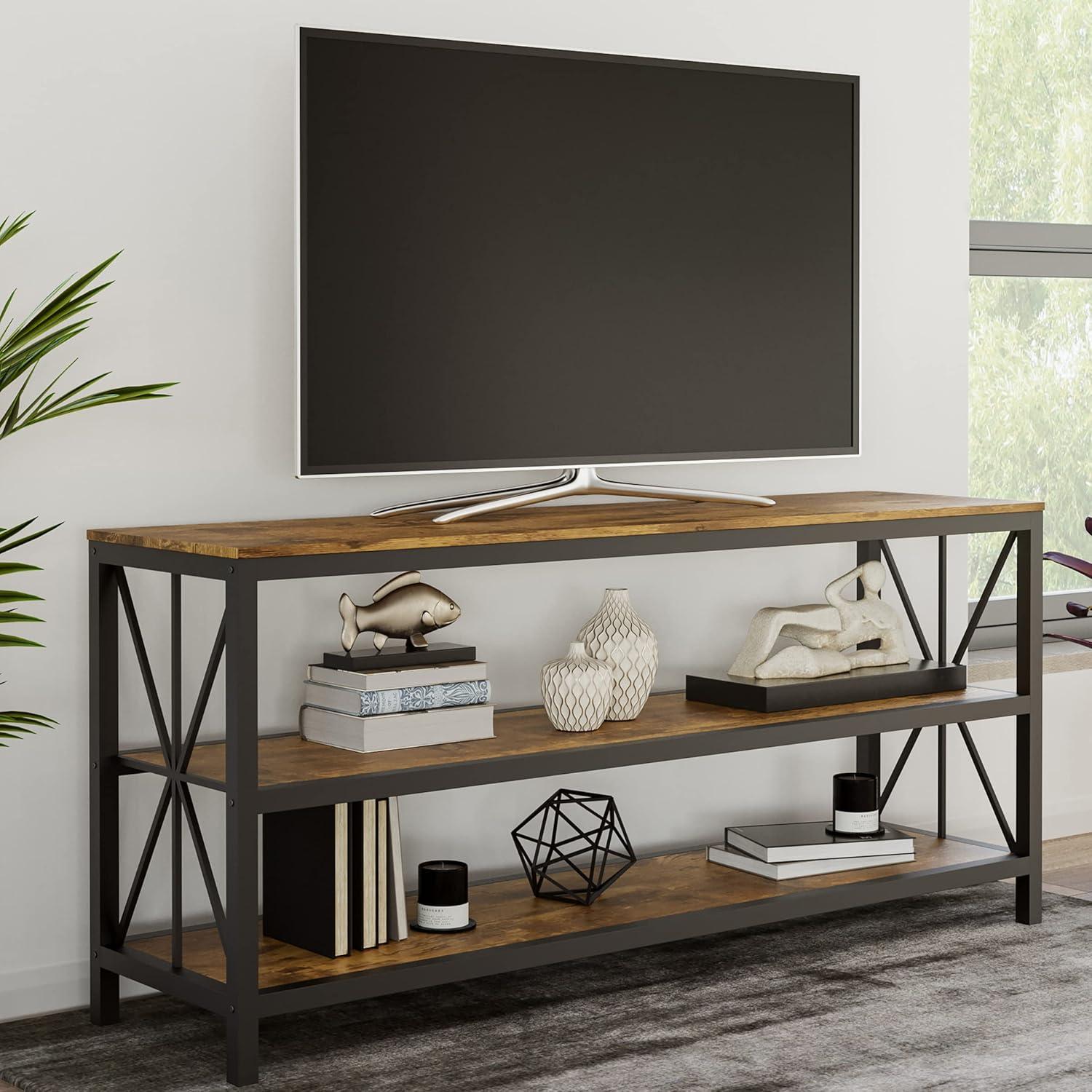 Lavish Home Farmhouse Tv Stand How It Fits Your Space