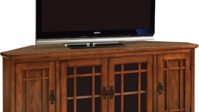 Leick Home 60 In Corner Tv Stand How It Fits Your Space