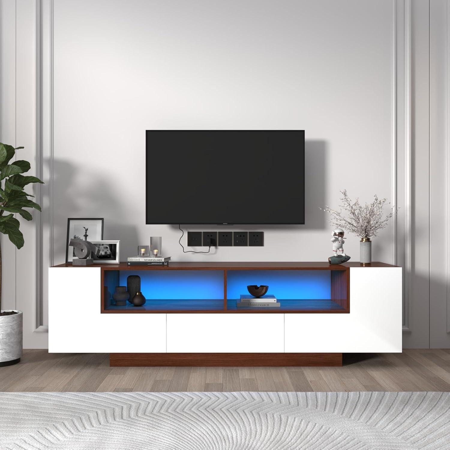 Uspeedy 70in White Tv Stand How It Suits Your Living Room