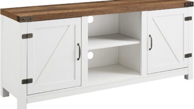 Walker Edison Larae Farmhouse Barn Door Stand For Your Room