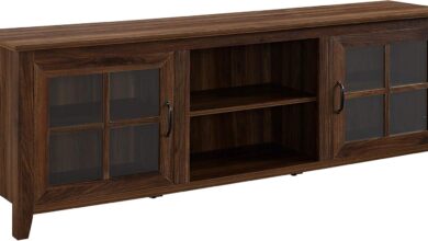 Walker Edison Portsmouth Classic Glass Door Tv Stand For You