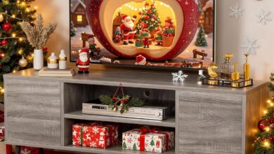 Yeshomy Modern Tv Stand Fits Your 65 Inch Setup