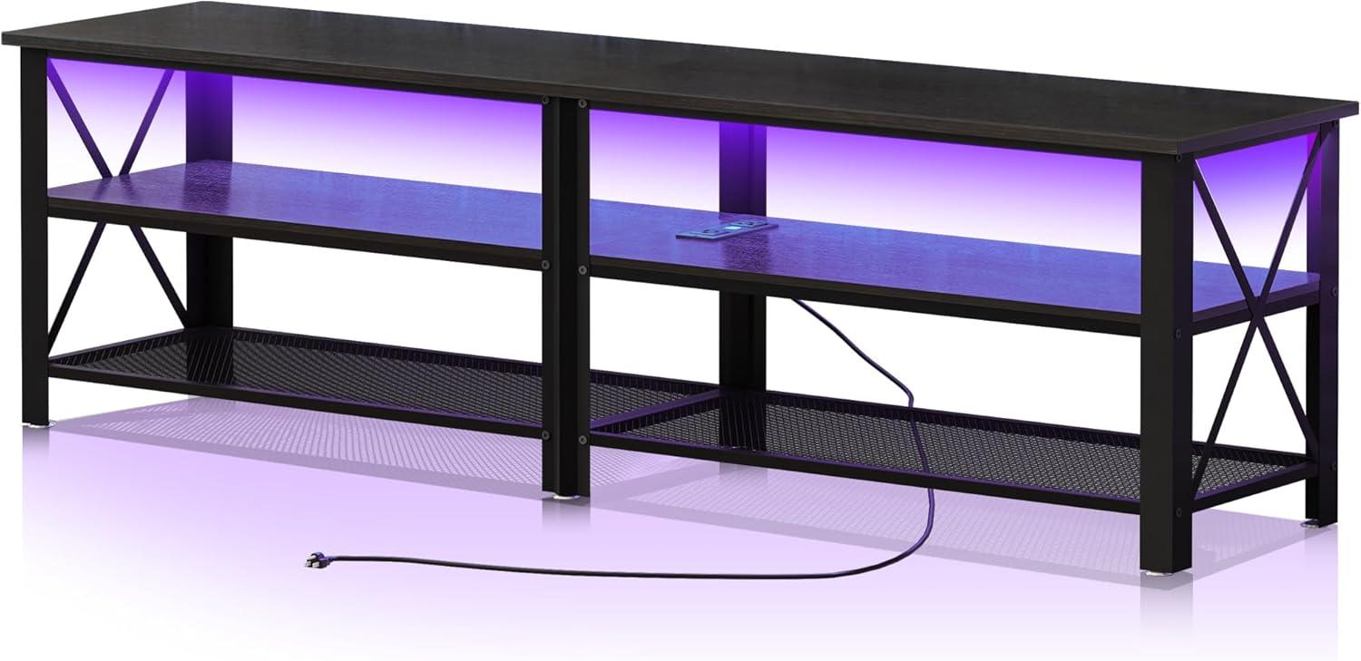 Our Take on the Clikuutory 71″ Metal TV Stand with LED Lights