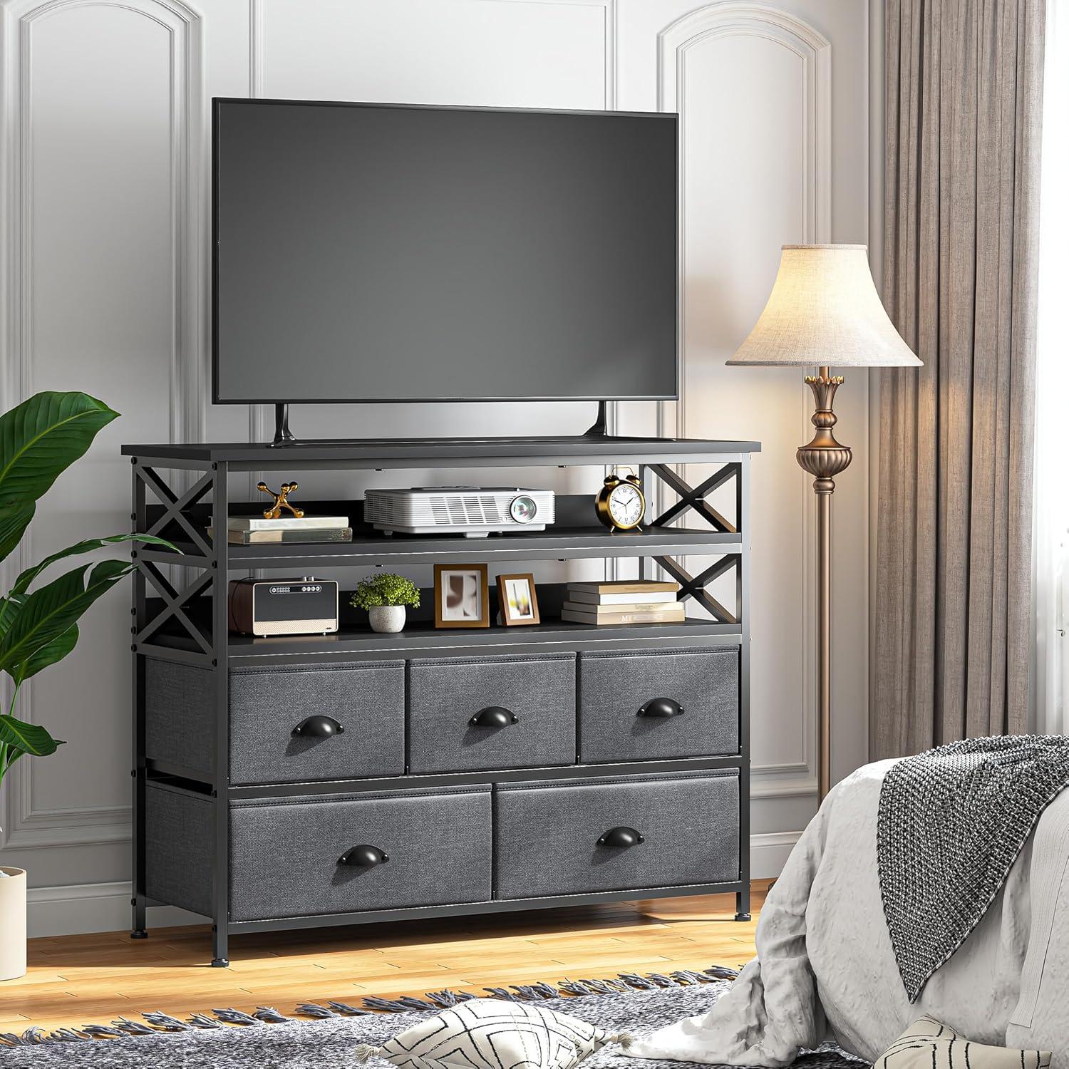 Our Honest Take on the Versatile 50″ TV Stand Dresser in Grey
