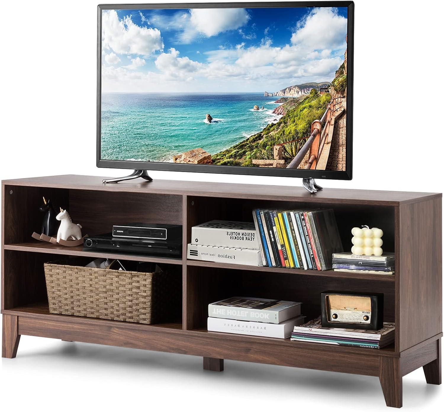 Our Honest Take on the KOTEK Wooden TV Stand with Storage