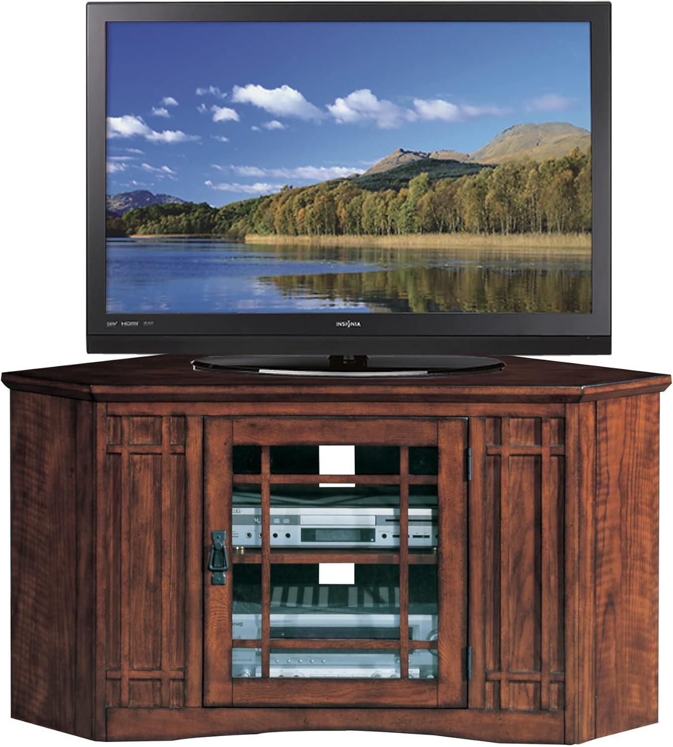 Why We Choose the Leick Mission Oak Corner TV Stand
