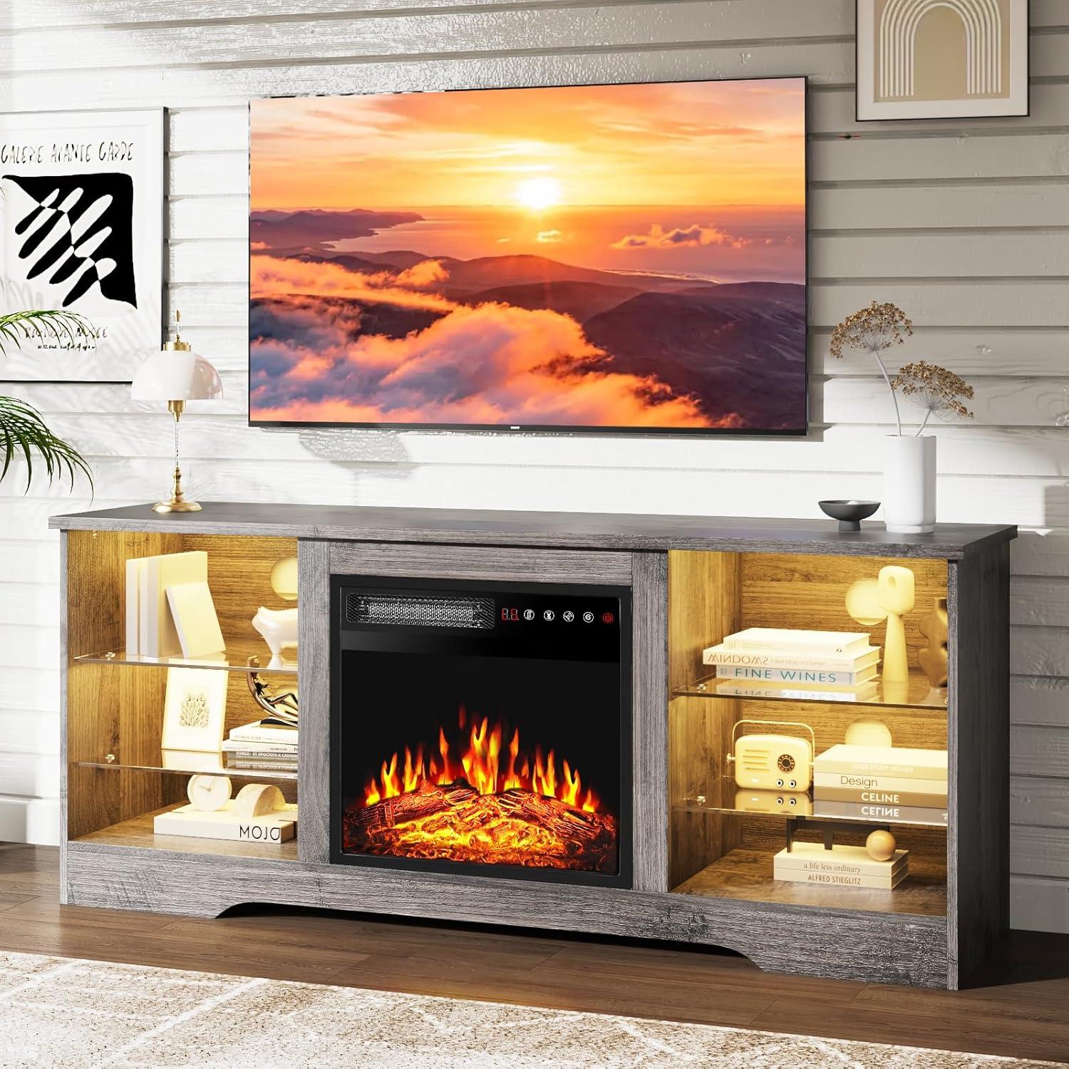 Cozy & Stylish: Our Take on the Fireplace TV Stand with LED Lights