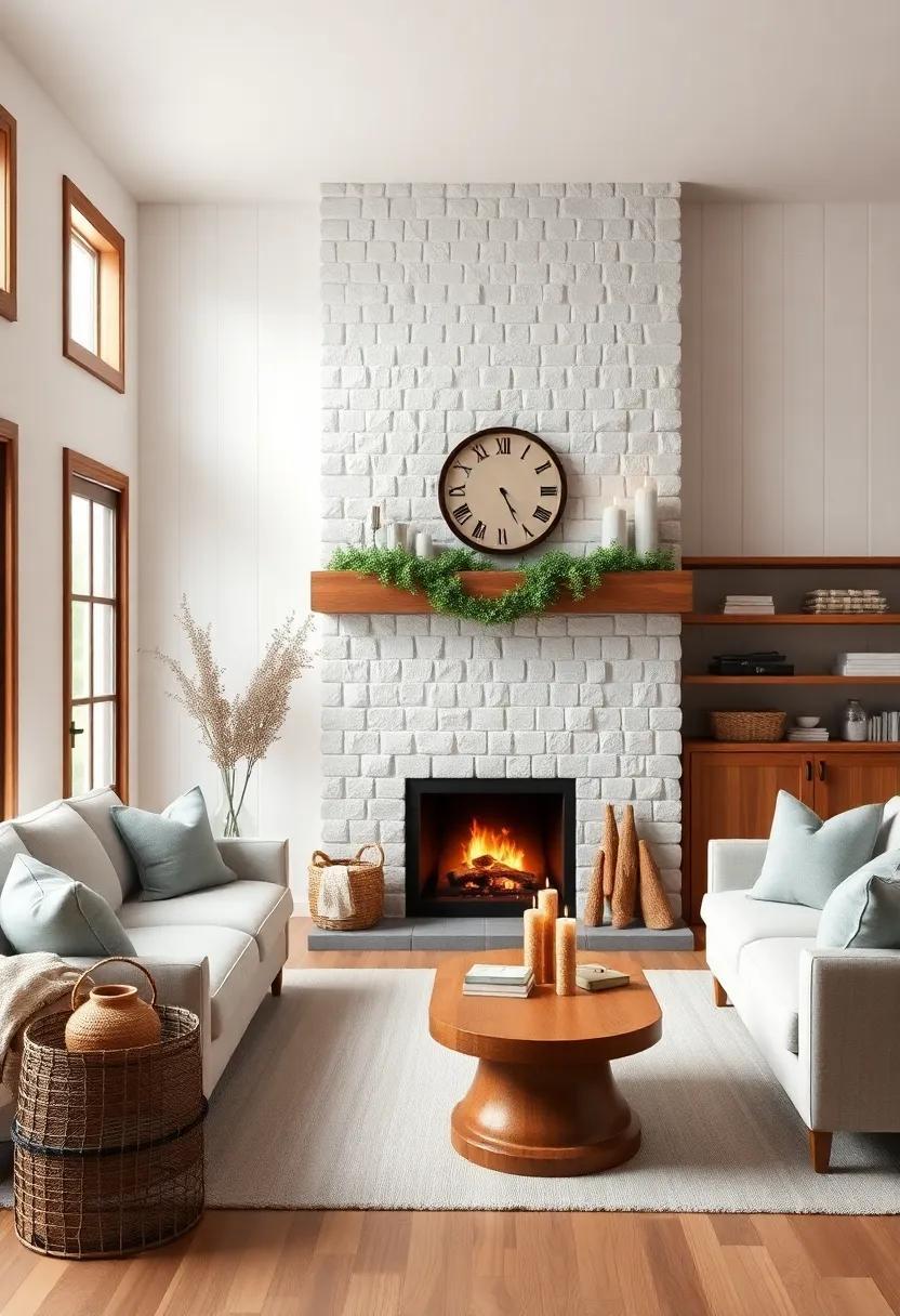 Cozy Farmhouse Living Rooms: Embracing Warmth Around the Fireplace