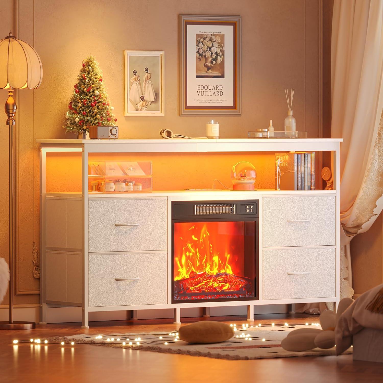 Cozy & Stylish: Our Take on Huuger Fireplace TV Stand