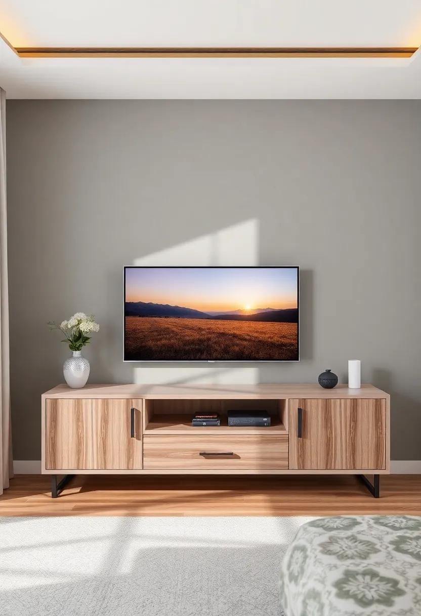 Elevate Your Space: Stylish Bedroom TV Units with Elegant Wooden Accents