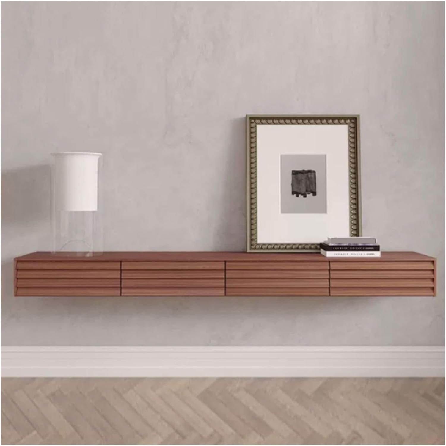 Our Review: Elegant Walnut Floating TV Cabinet for Any Room