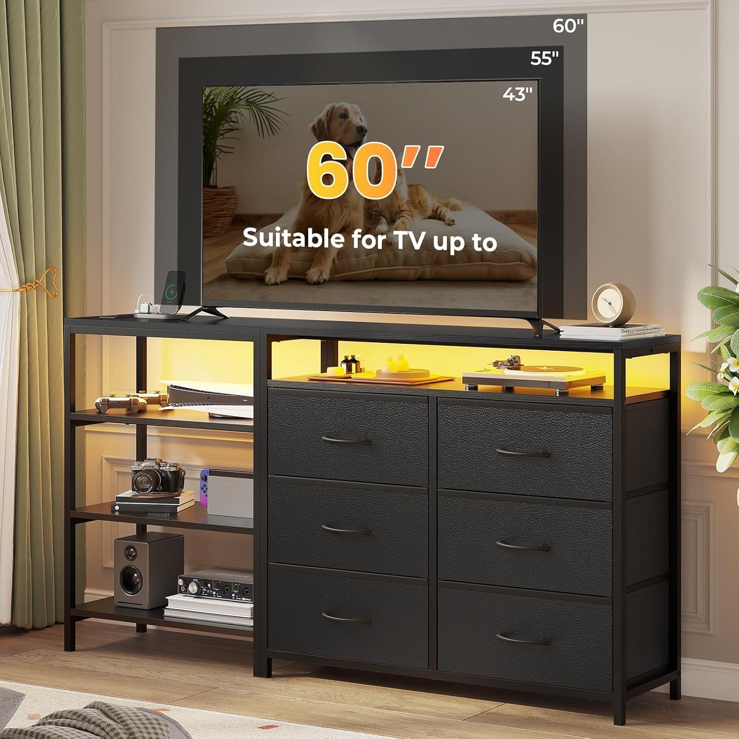 Our Honest Take on the Versatile 60″ TV Stand with LED & Charging Our Honest Take on the Versatile 60″ TV Stand with LED & Charging