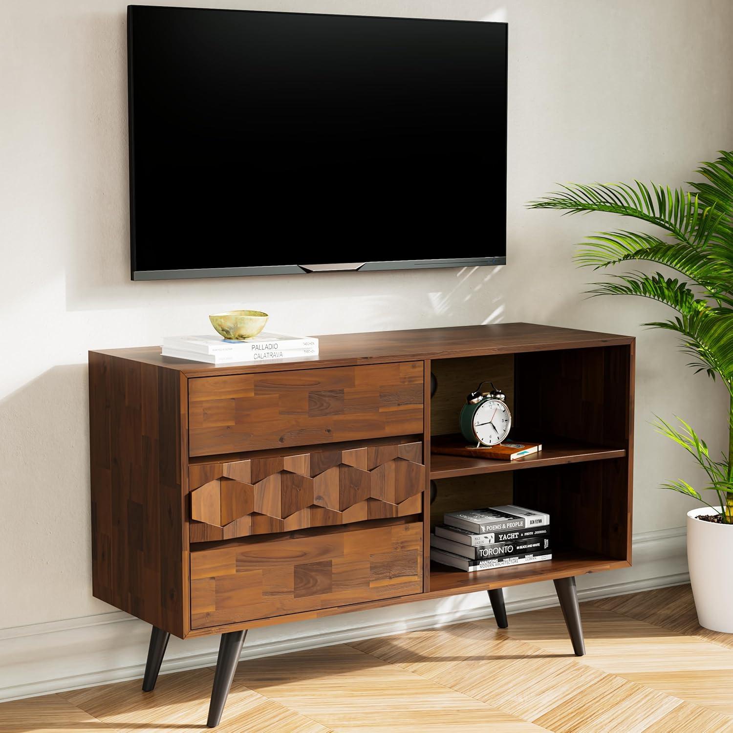 Our Take on the Georgina 45″ Walnut TV Stand: Style Meets Ease