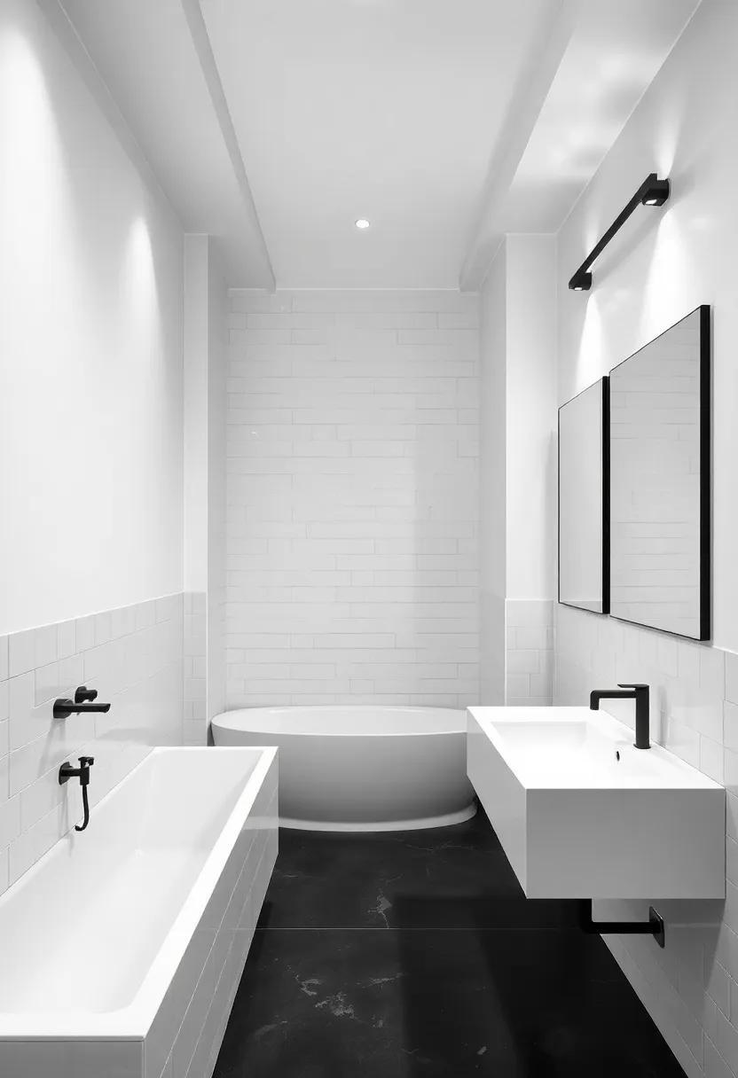Monochrome Magic: Designing a Stylish Black-and-White Industrial Bathroom Monochrome Magic: Designing a Stylish Black-and-White Industrial Bathroom