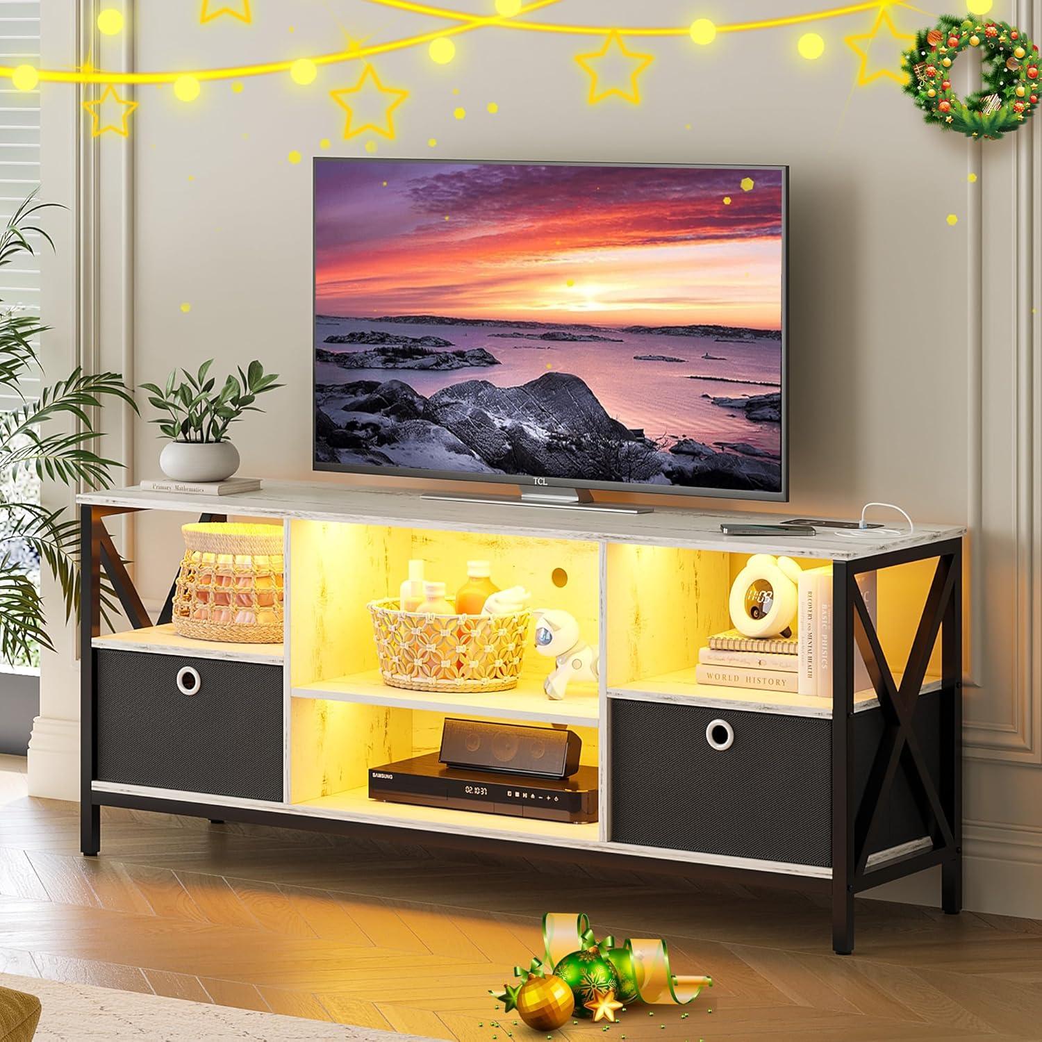 Our Take on the LED TV Stand: Style, Storage, and Smart Charging