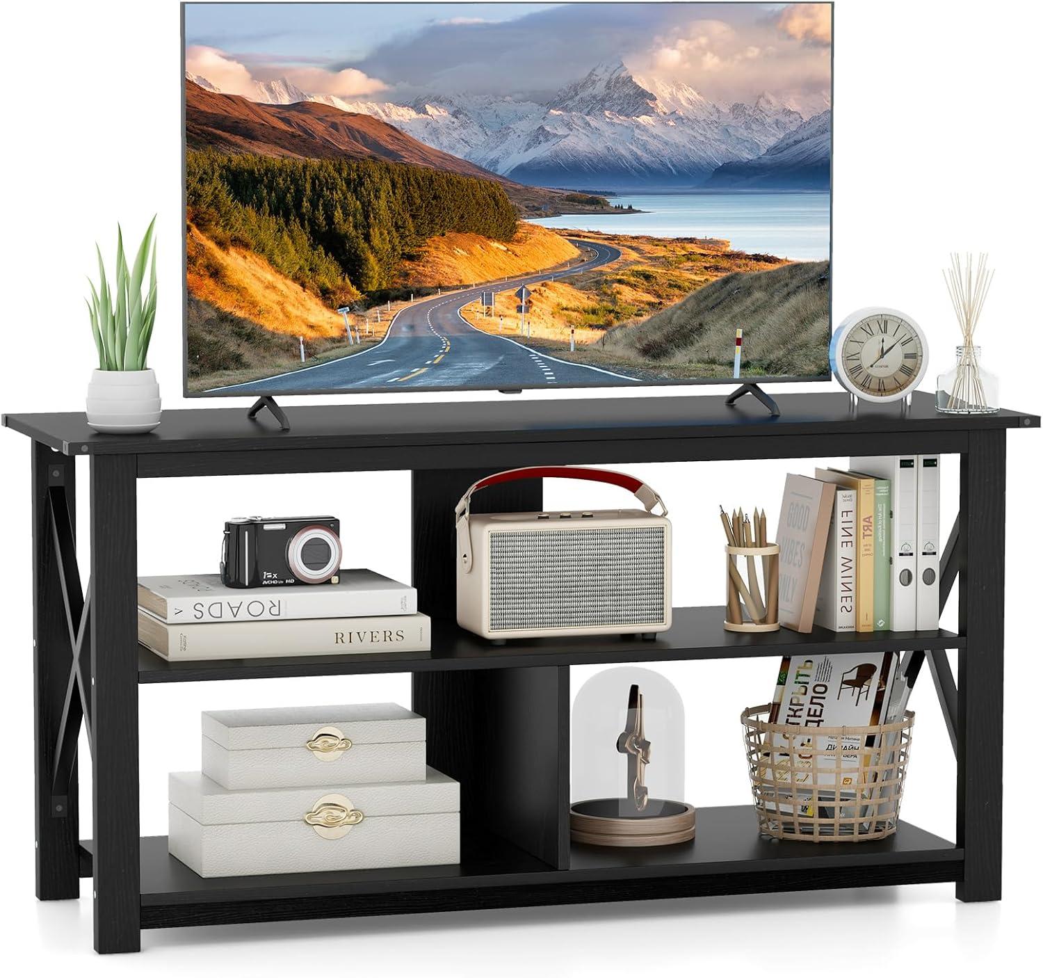 How We Stylishly Organized Our Space with Tangkula TV Stand