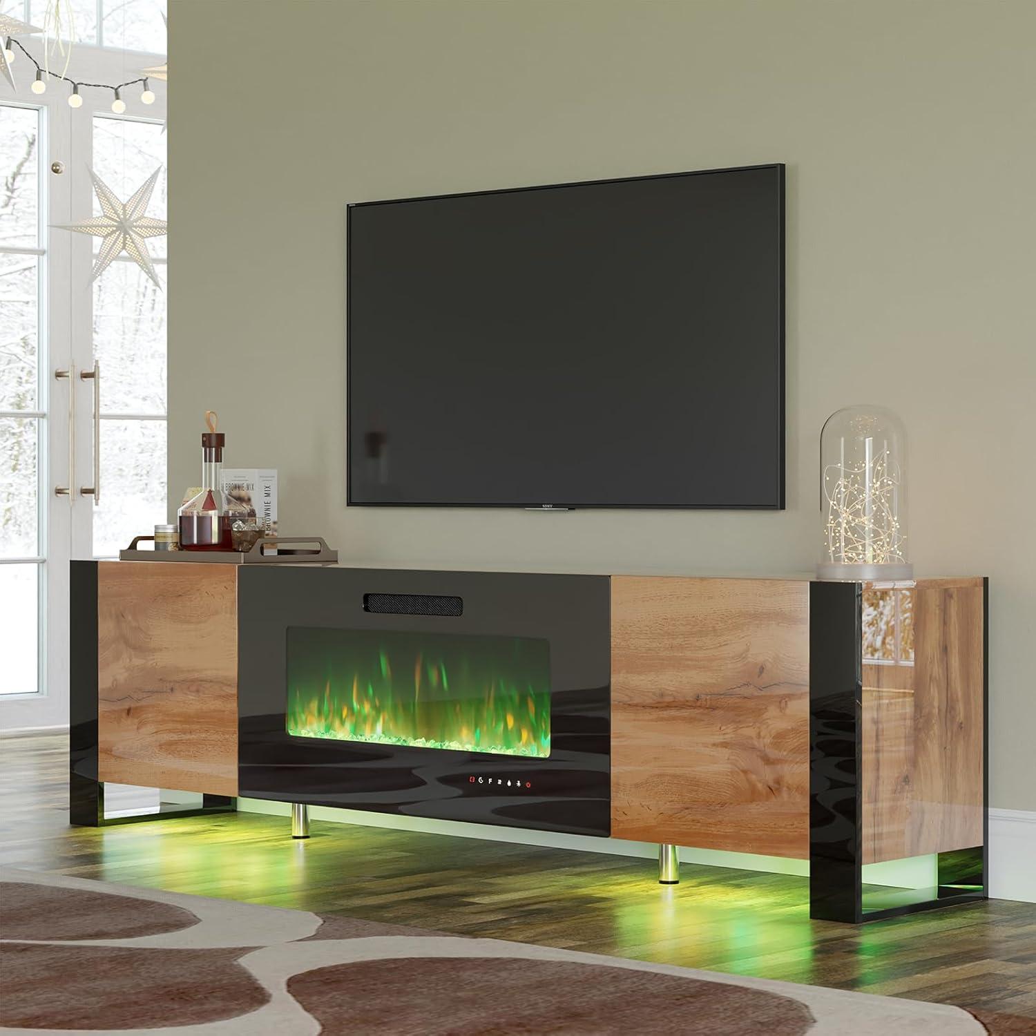 Our Honest Take on the VanAcc 80″ Fireplace TV Stand with LED Lights