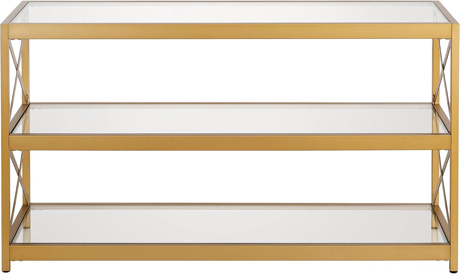 Our Take on the Hutton Brass TV Stand: Stylish & Functional Up to 50