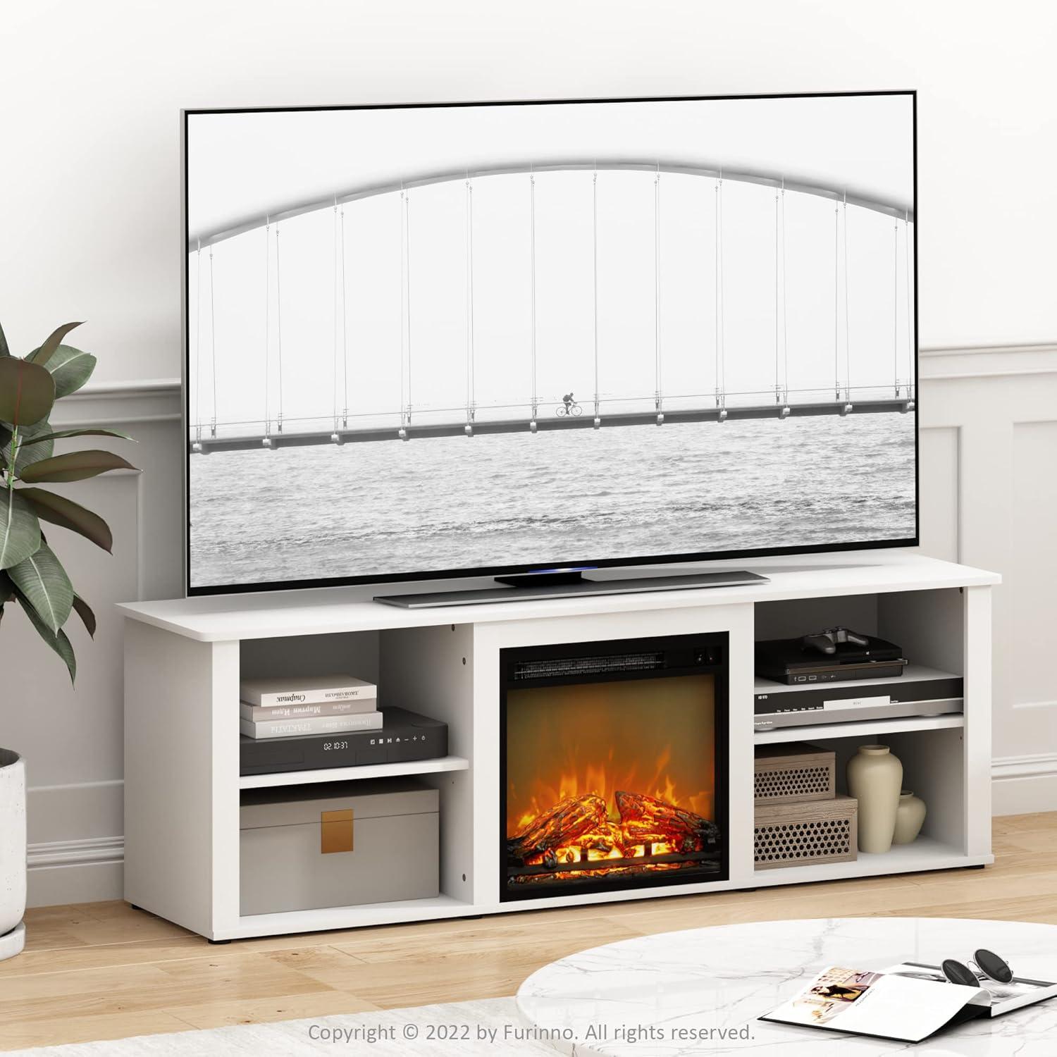 How We Transformed Our Space with Furinno's Fireplace TV Stand