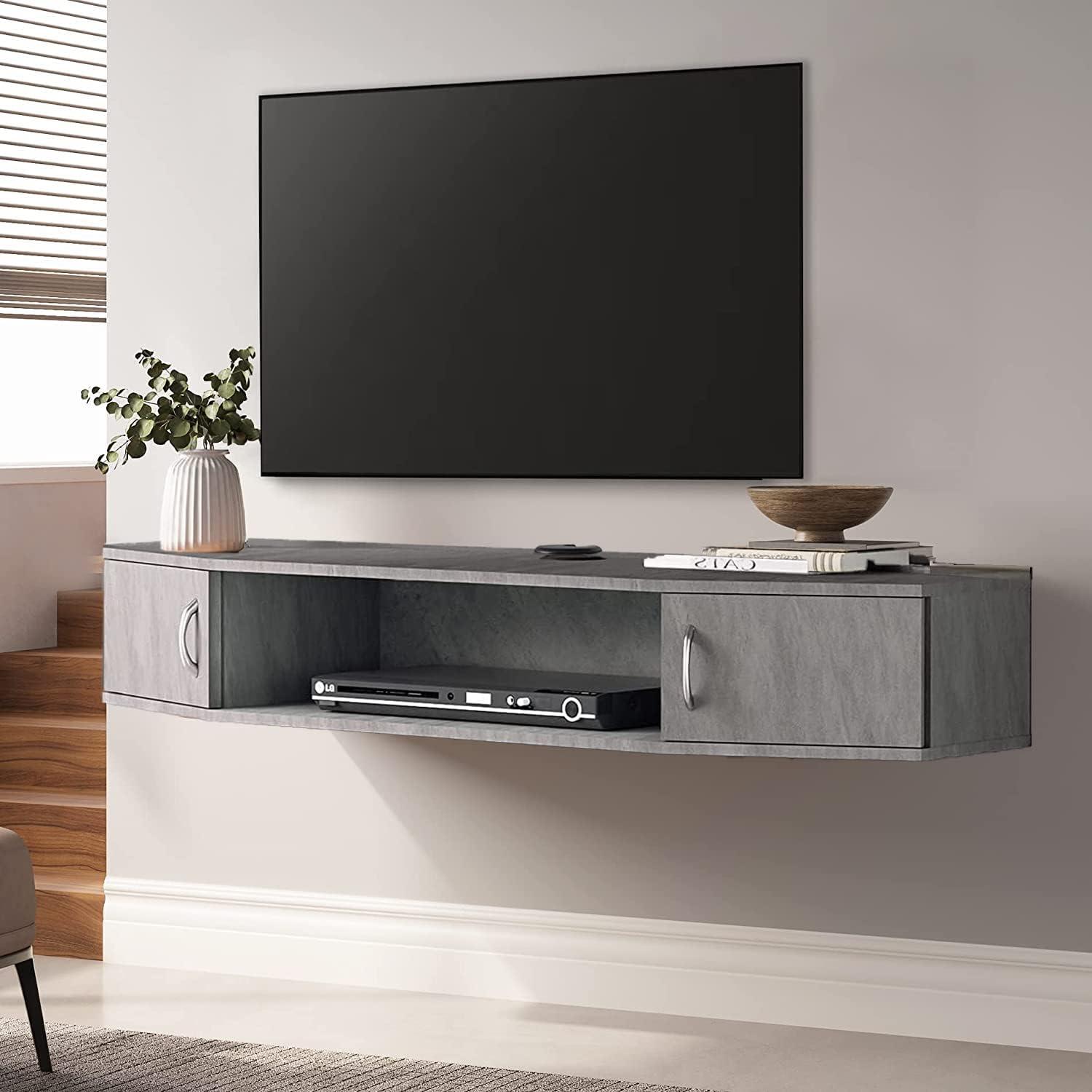 Our Honest Take on the FITUEYES Floating TV Stand Storage Solution