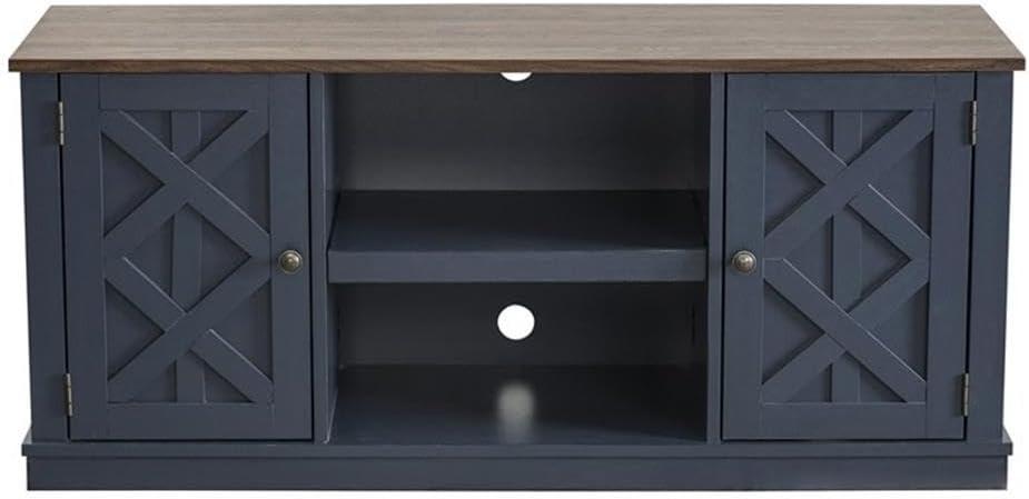 Our Honest Take on the Navy Blue TV Stand with Storage and Style