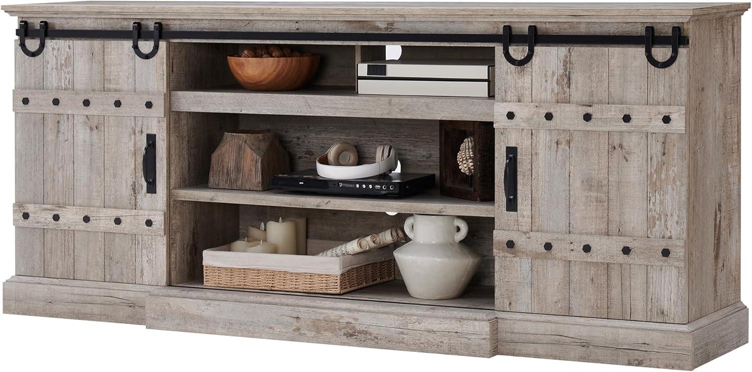 Why We Love the OKD 75″ Farmhouse TV Stand’s Rustic Charm Why We Love the OKD 75″ Farmhouse TV Stand’s Rustic Charm
