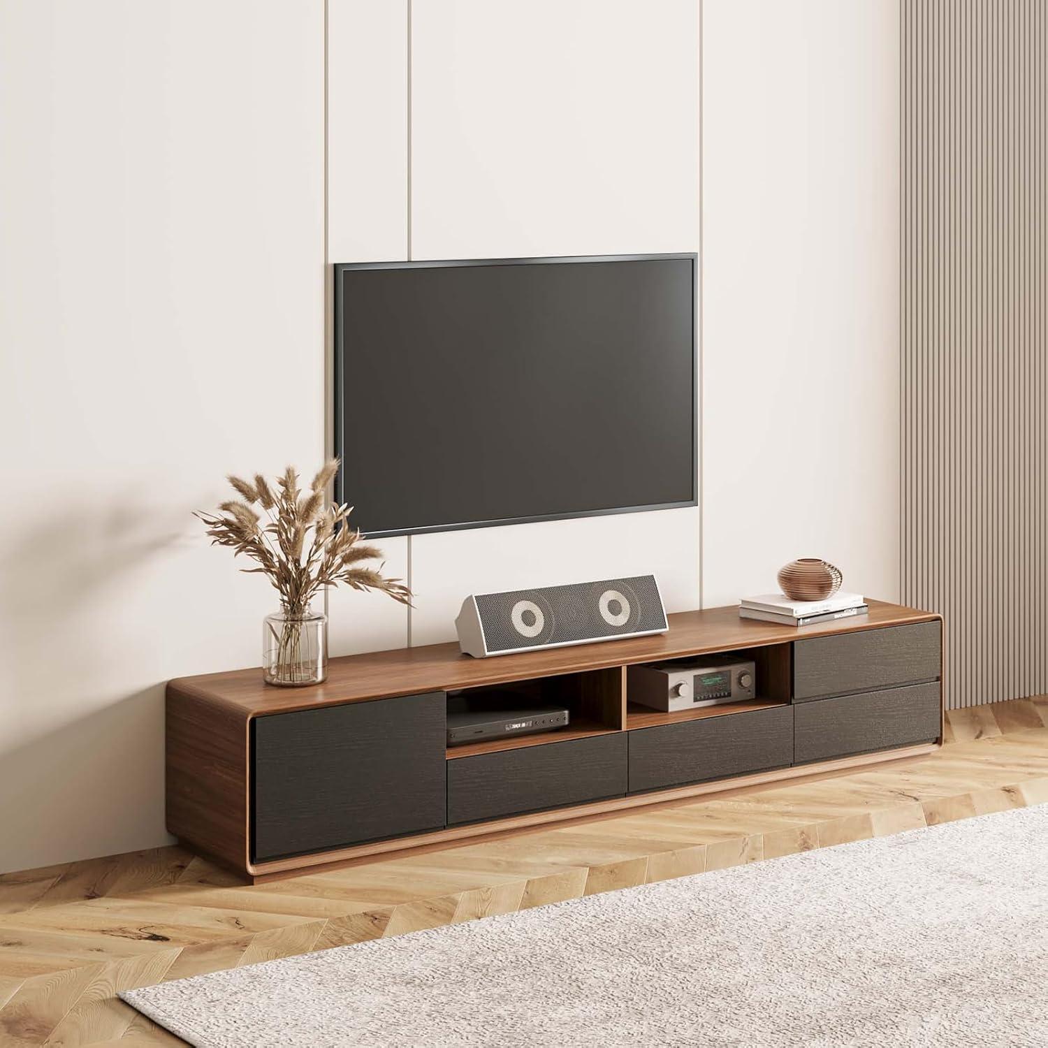 Balancing Style and Storage with a Modern Walnut TV Stand