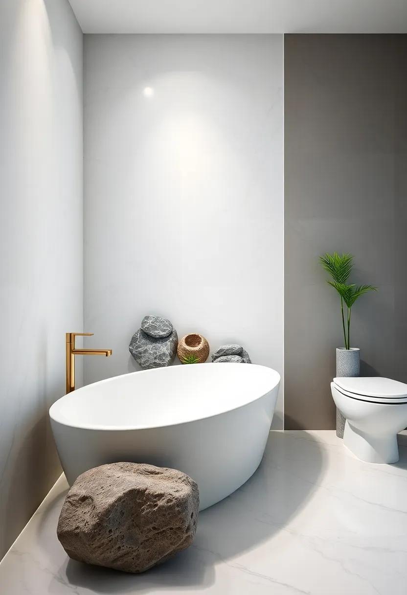 Transform Your Space: Embracing Zen Vibes with Rock Garden Accents in the Bathroom