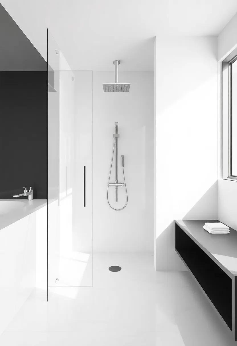 Timeless Elegance: Inspiring Monochrome Shower Design Ideas for a Sleek Bathroom