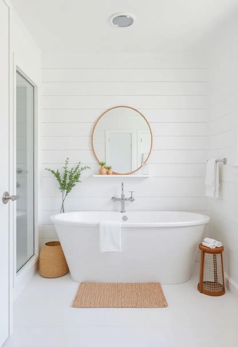 25 Coastal Bathroom Decor Ideas to Elevate Your Space with White Shiplap Charm