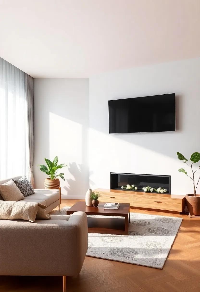 27 Inspiring Ideas for Small Open Concept Living Rooms with Wall-Mounted TVs 27 Inspiring Ideas for Small Open Concept Living Rooms with Wall-Mounted TVs