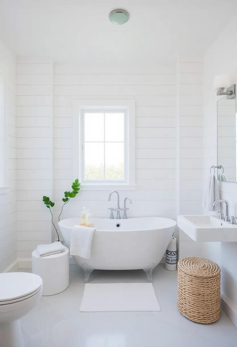 Embrace Serenity: Transform Your Bathroom with Coastal White Shiplap Decor