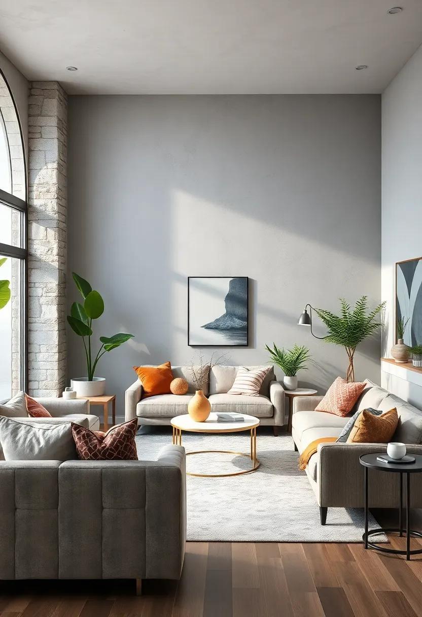 Embracing Serenity: Designing a Gray Living Room with Subtle Neutral Walls