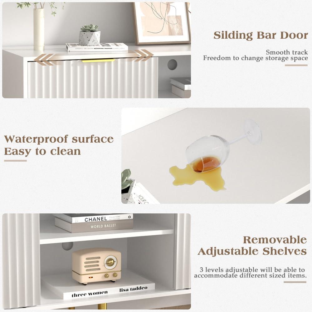 58'' Fluted TV Stand, how it fits your living room