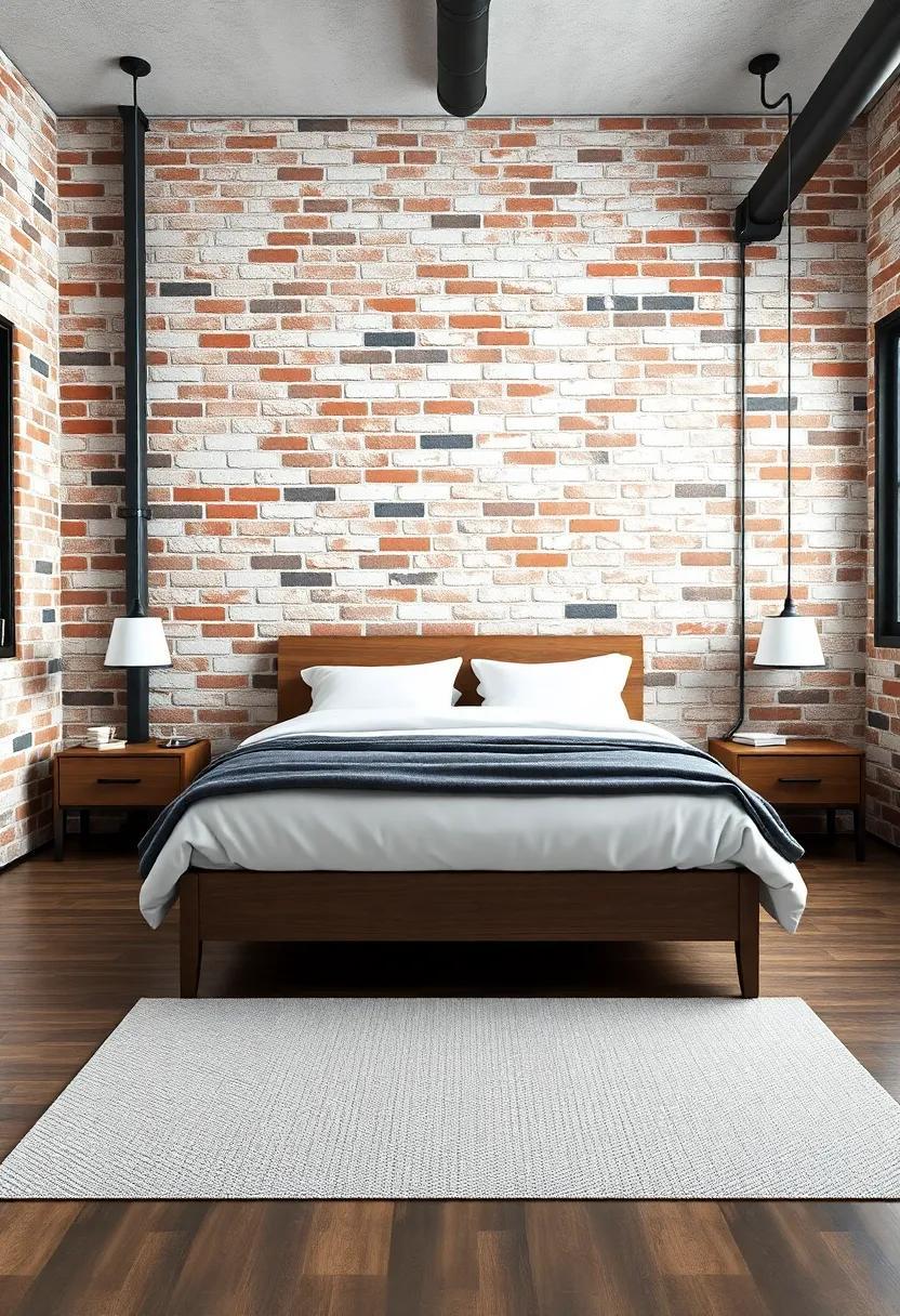 Embracing Urban Charm: The Allure of Industrial Bedrooms with Exposed Brick Walls