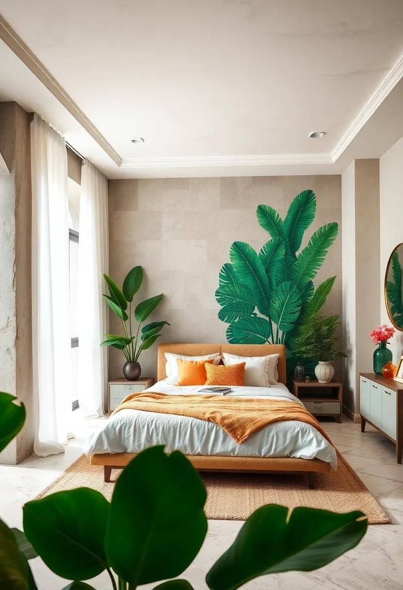 29 Stunning Tropical Leaf Bedroom Wallpapers to Transform Your Space into a Paradise