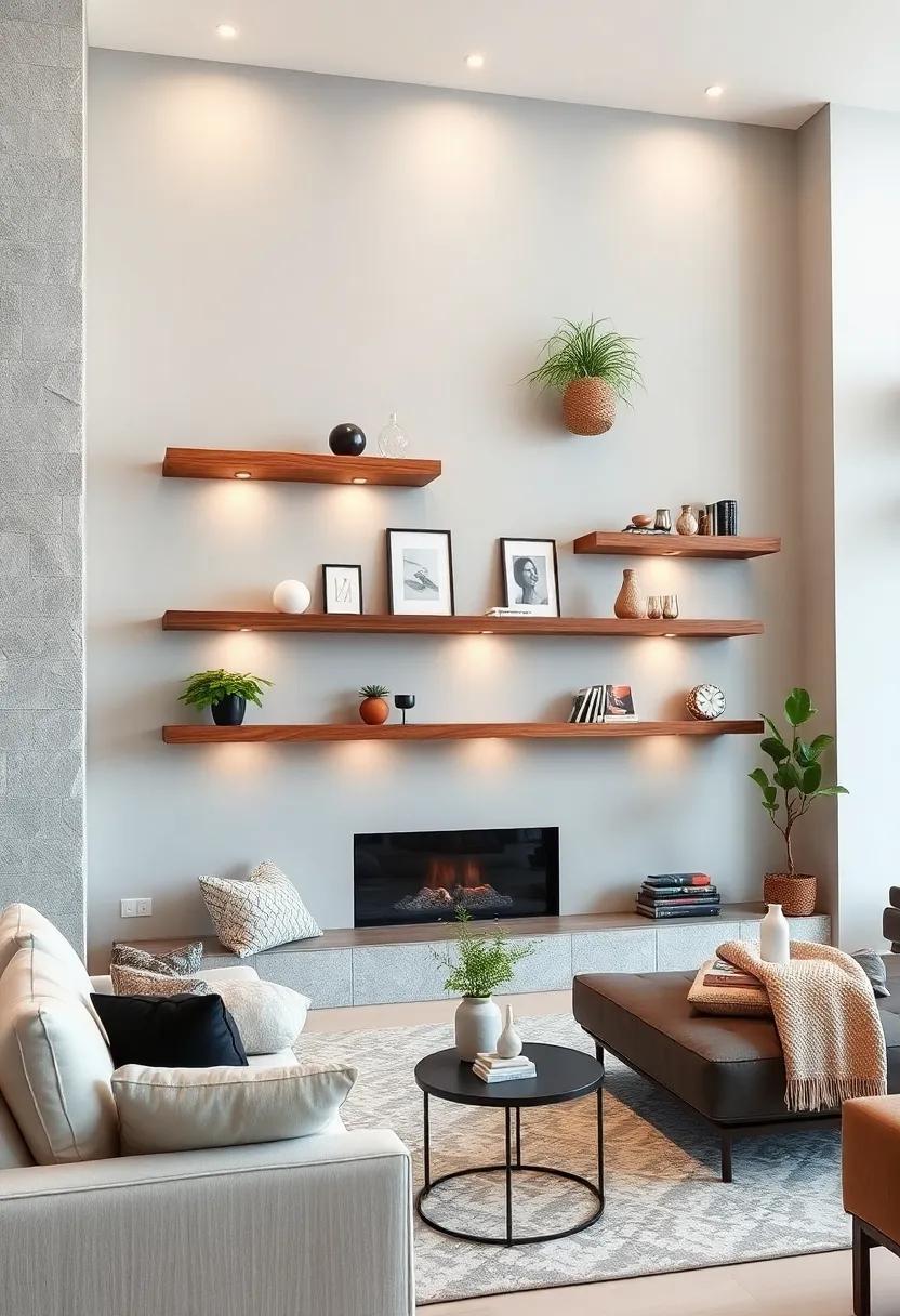 25 Stunning Floating Wood Shelves to Elevate Your Living Room Aesthetic