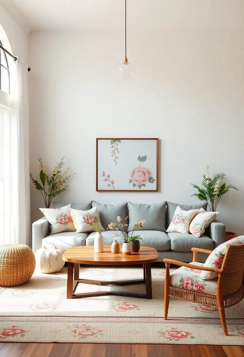 Embracing Comfort: Crafting a Floral-Inspired Farmhouse Living Room Embracing Comfort: Crafting a Floral-Inspired Farmhouse Living Room
