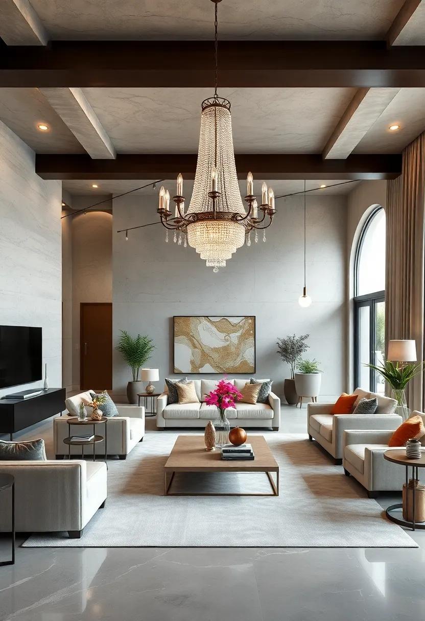 25 Stunning Luxury Living Rooms Featuring Jaw-Dropping Statement Chandeliers