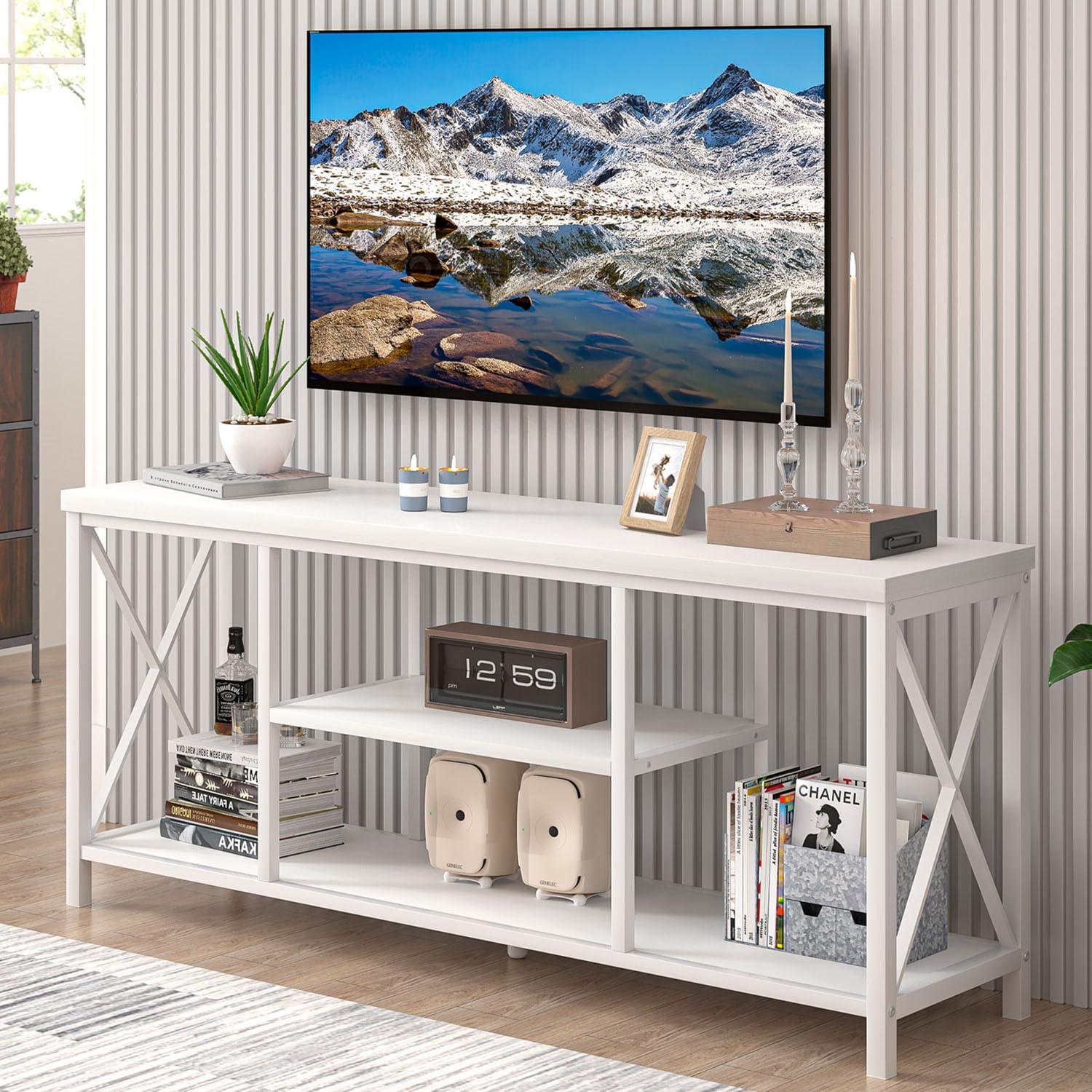 Our Honest Take on the EXCEFUR 55″ White Oak TV Stand