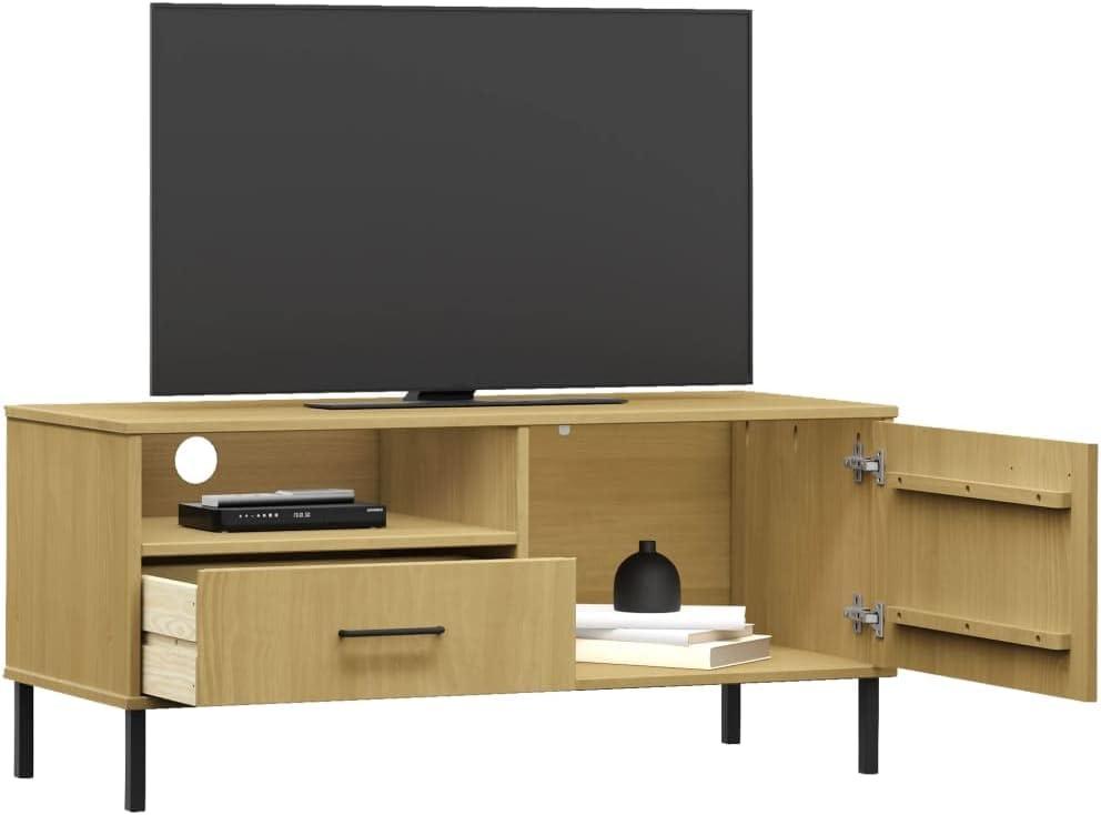 How We Upgraded Our Living Room with Youuihom's Pine TV‌ stand