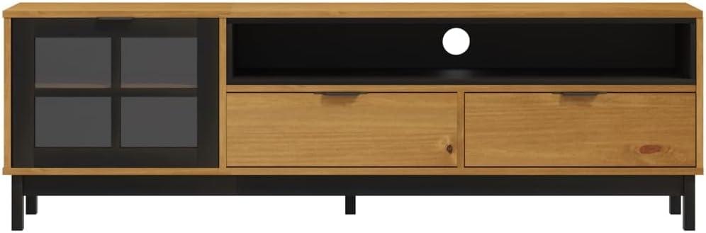 How We Loved Organizing with Youuihom's Rustic pine TV Stand