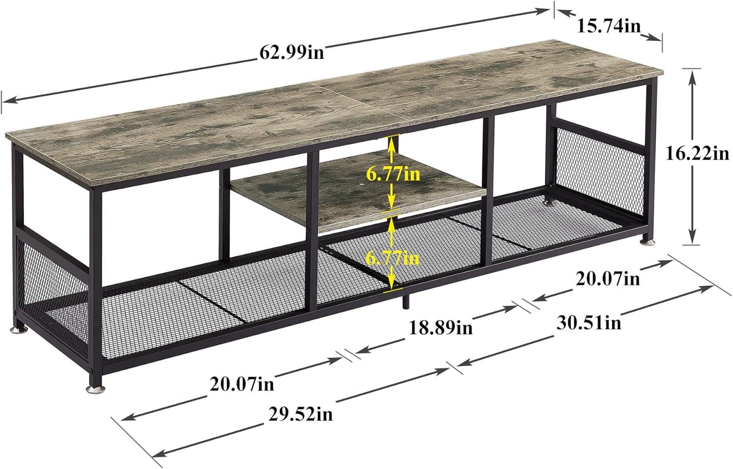 Our Take on the VECELO industrial TV Stand: Stylish & Sturdy Storage