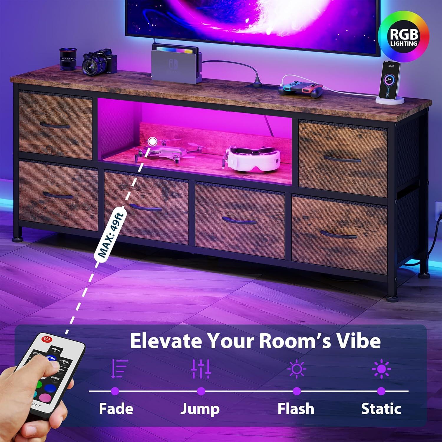 How We Loved Lulive's LED Rustic TV Stand with Smart Storage