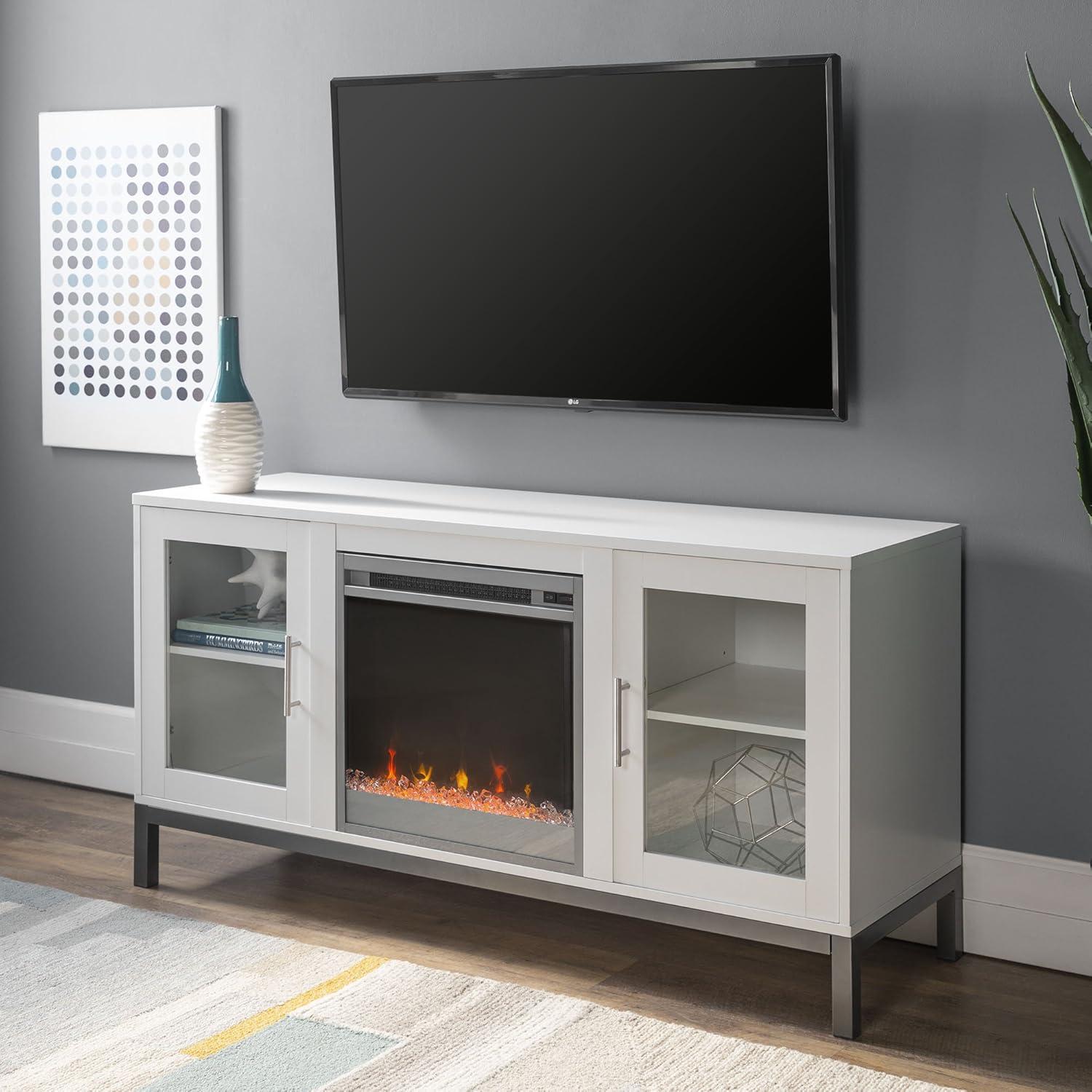 How We Transformed our living Room‍ with Walker Edison's Fireplace TV Stand