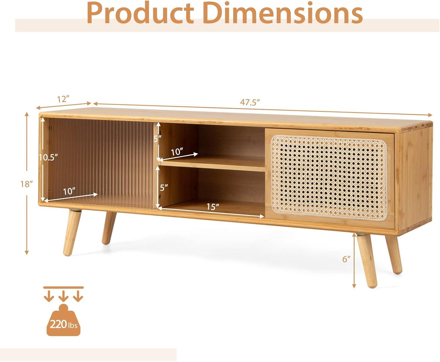 Our Take on the Tangkula Mid Century Modern TV Stand's Blend of‌ Style & Storage