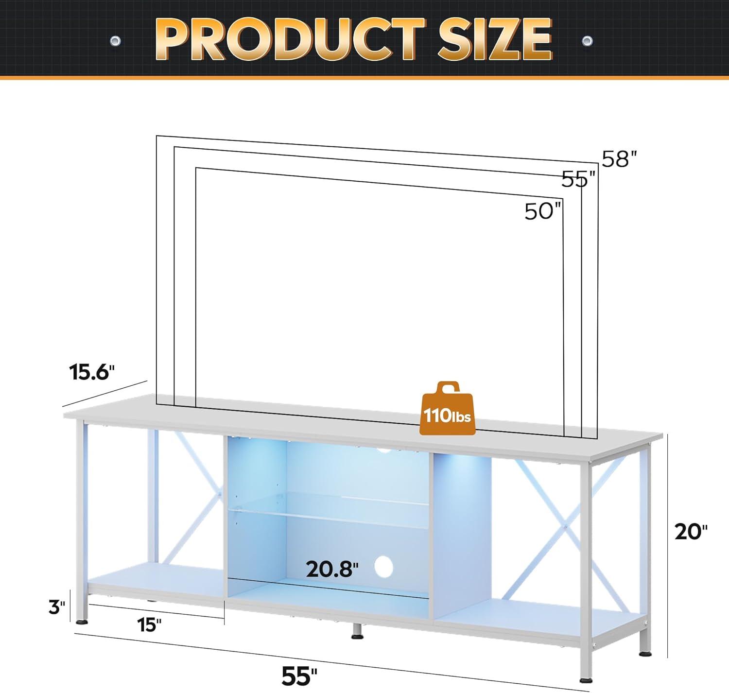 Elevate Our‍ Space with WLIVE's Sleek LED ​TV Stand‍ & console